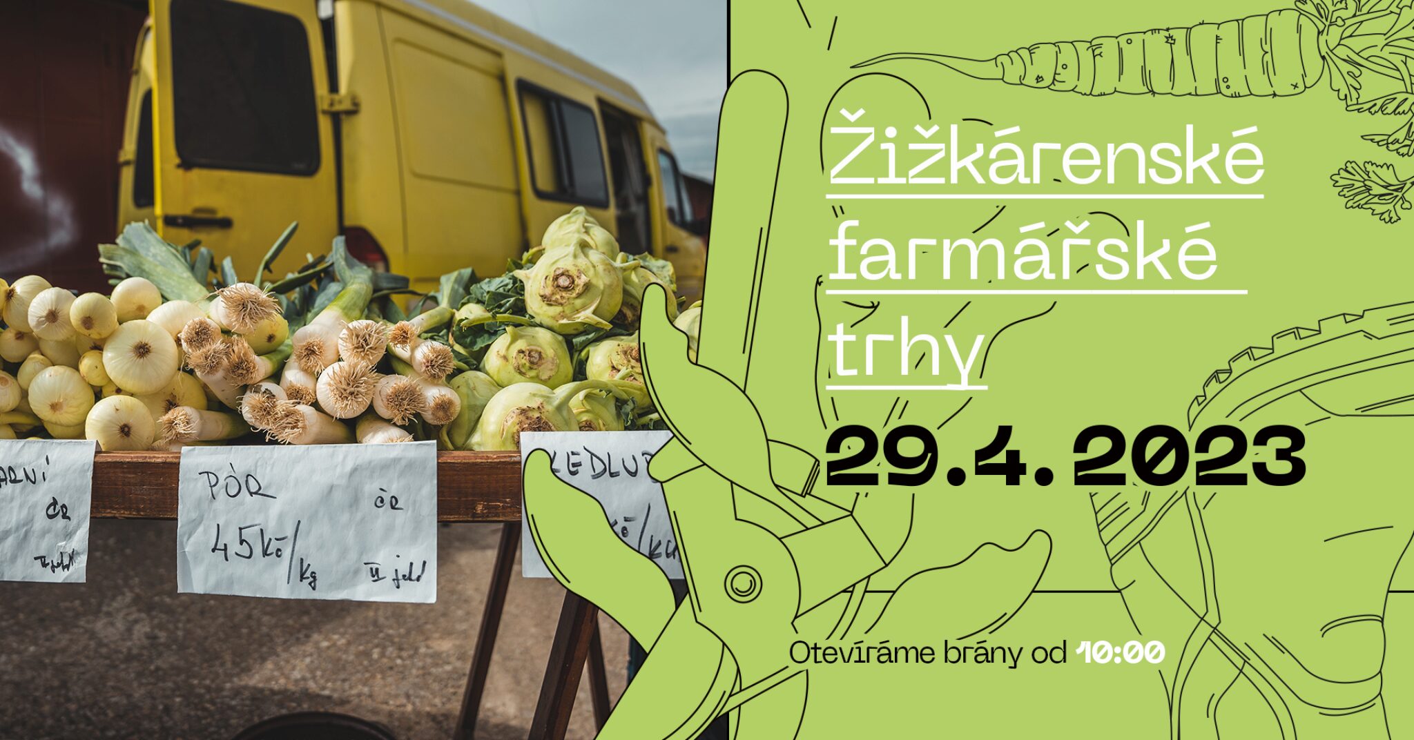 plakát k akci Farmářské trhy v Žižkárně // JARO