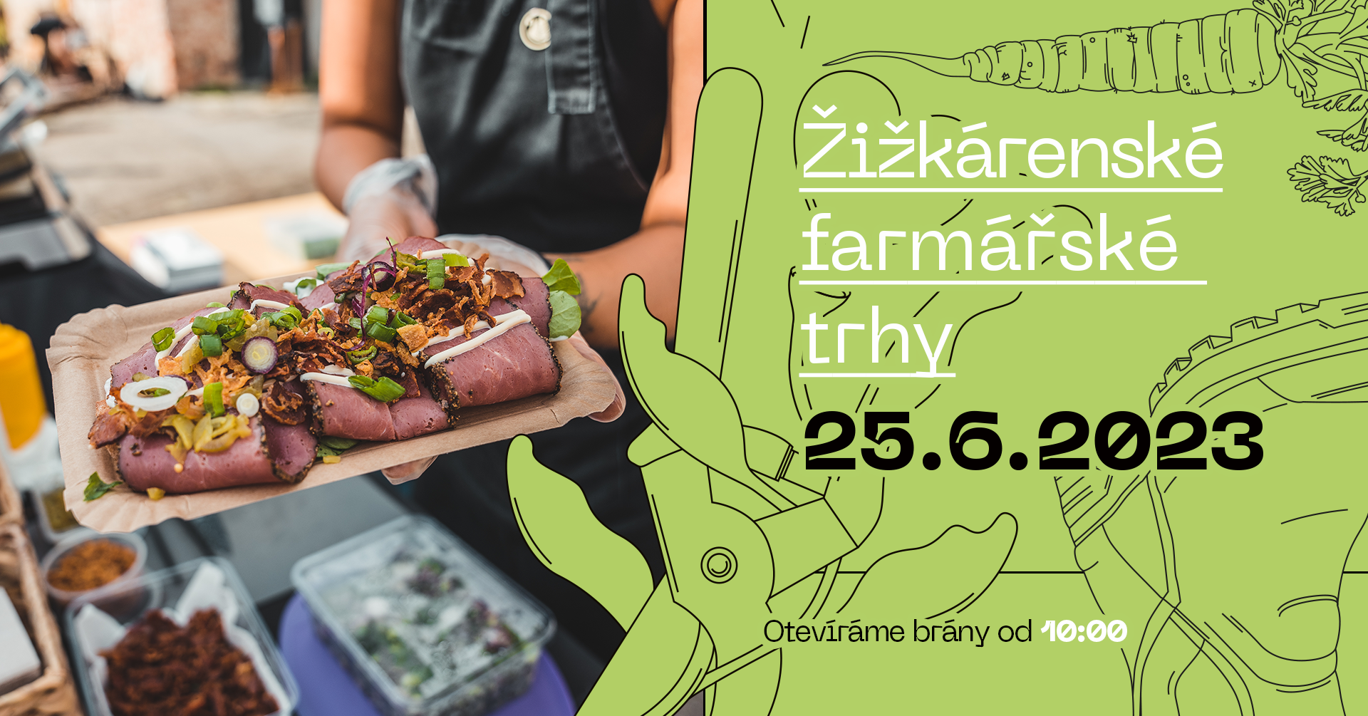 plakát k akci  Farmářské trhy v Žižkárně // JARO